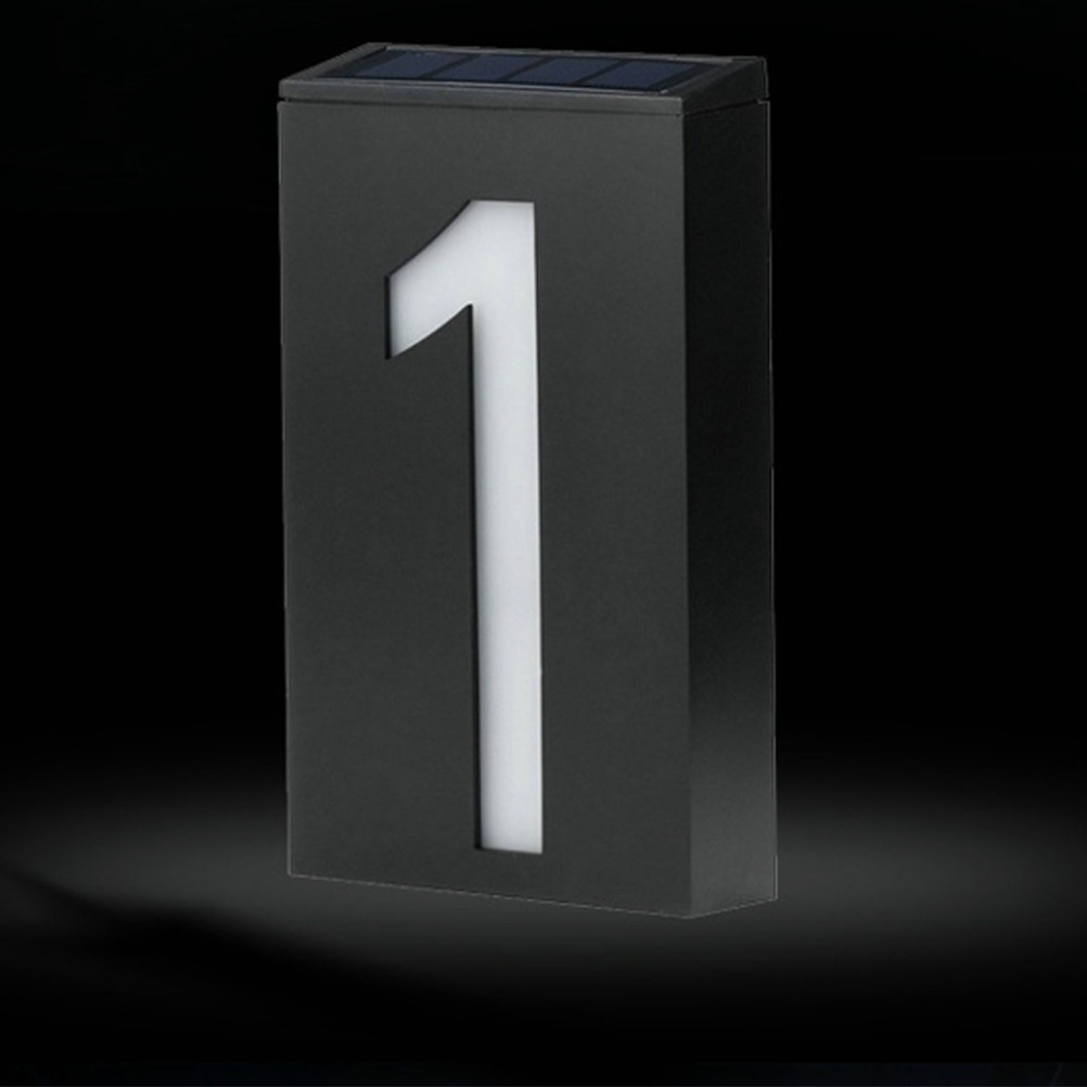 Home Security Lights - Solar Power Number 1 LED Doorplate