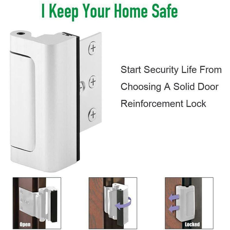 2X Home Security Door Lock Chi - огляд і ціна Home Security Door Reinforcement Lock