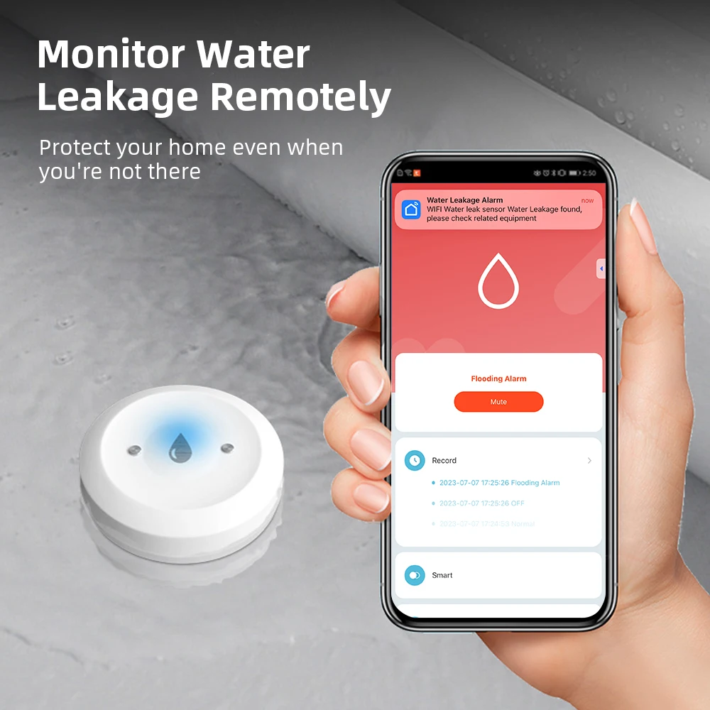 Zigbee3.0 Smart Water Leak Sen - огляд і ціна Home Security With Monitoring