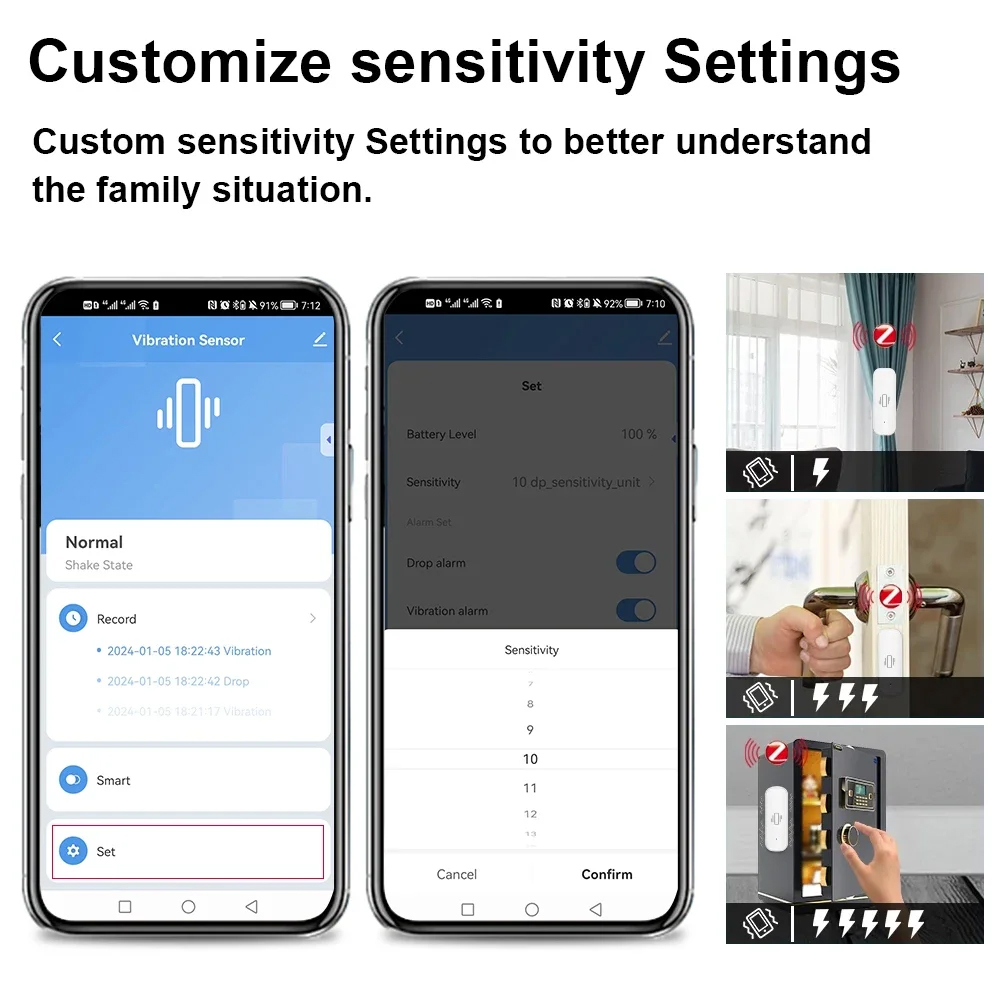 Smart ZigBee Vibration Sensor  - огляд і ціна Home Security With Monitoring