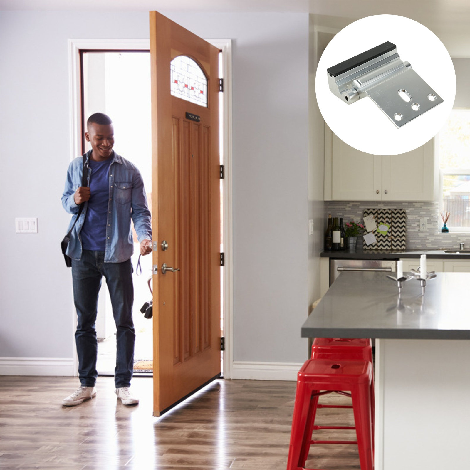 1Pcs Door Lock Stiffener Alumi - огляд і ціна Home Security Door Reinforcement Lock
