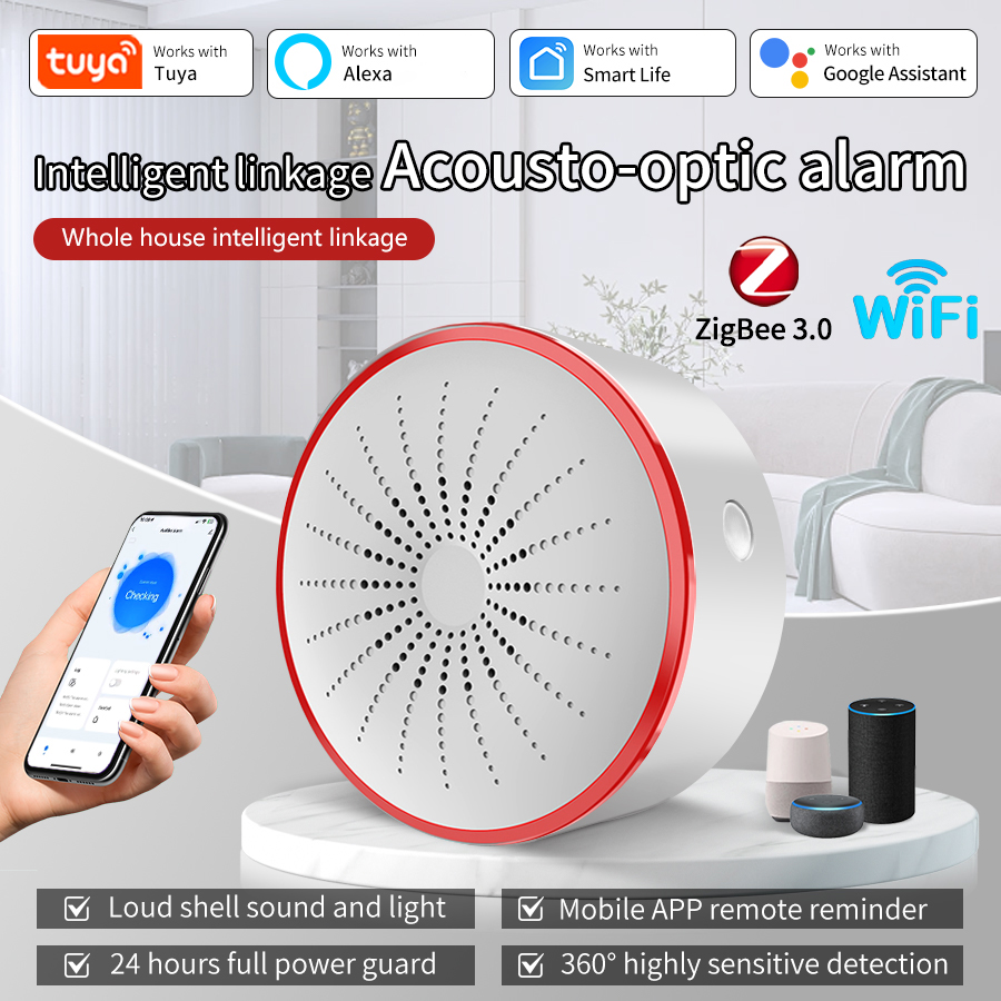 Tuya WiFi ZigBee Smart Alarm S - огляд і ціна Home Security Lights