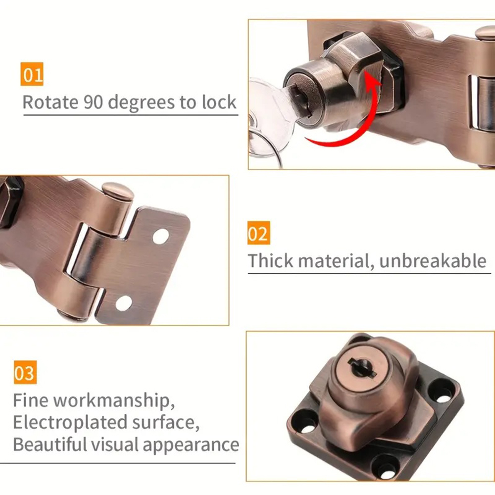 Locking Hasp Heavy Duty Lockin - огляд і ціна Home Security Door Reinforcement Lock