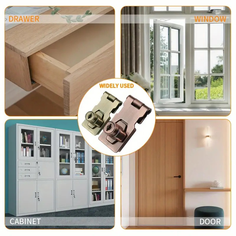 Locking Hasp Heavy Duty Lockin - огляд і ціна Home Security Door Reinforcement Lock