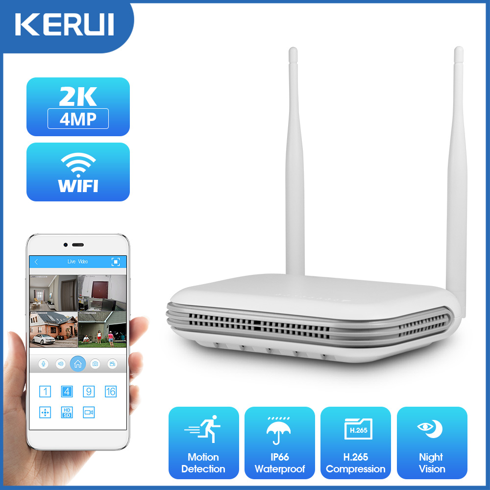KERUI 2K 3K 4MP 8CH NVR WIFI O - огляд і ціна Home Security With Monitoring
