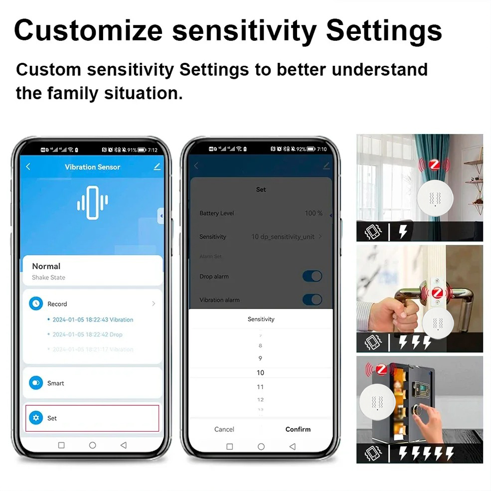 Tuya ZigBee Smart Vibration &  - огляд і ціна Home Security With Monitoring