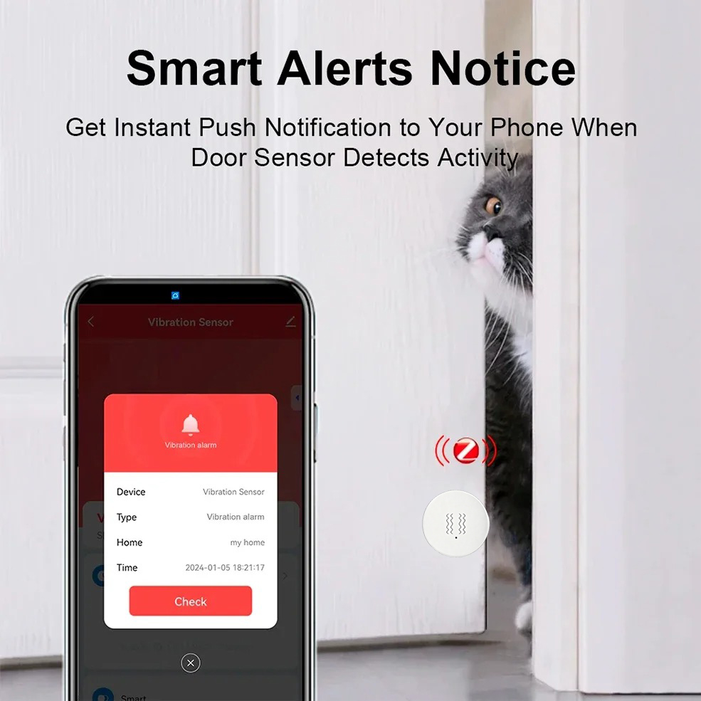 Tuya ZigBee Smart Vibration &  - огляд і ціна Home Security With Monitoring