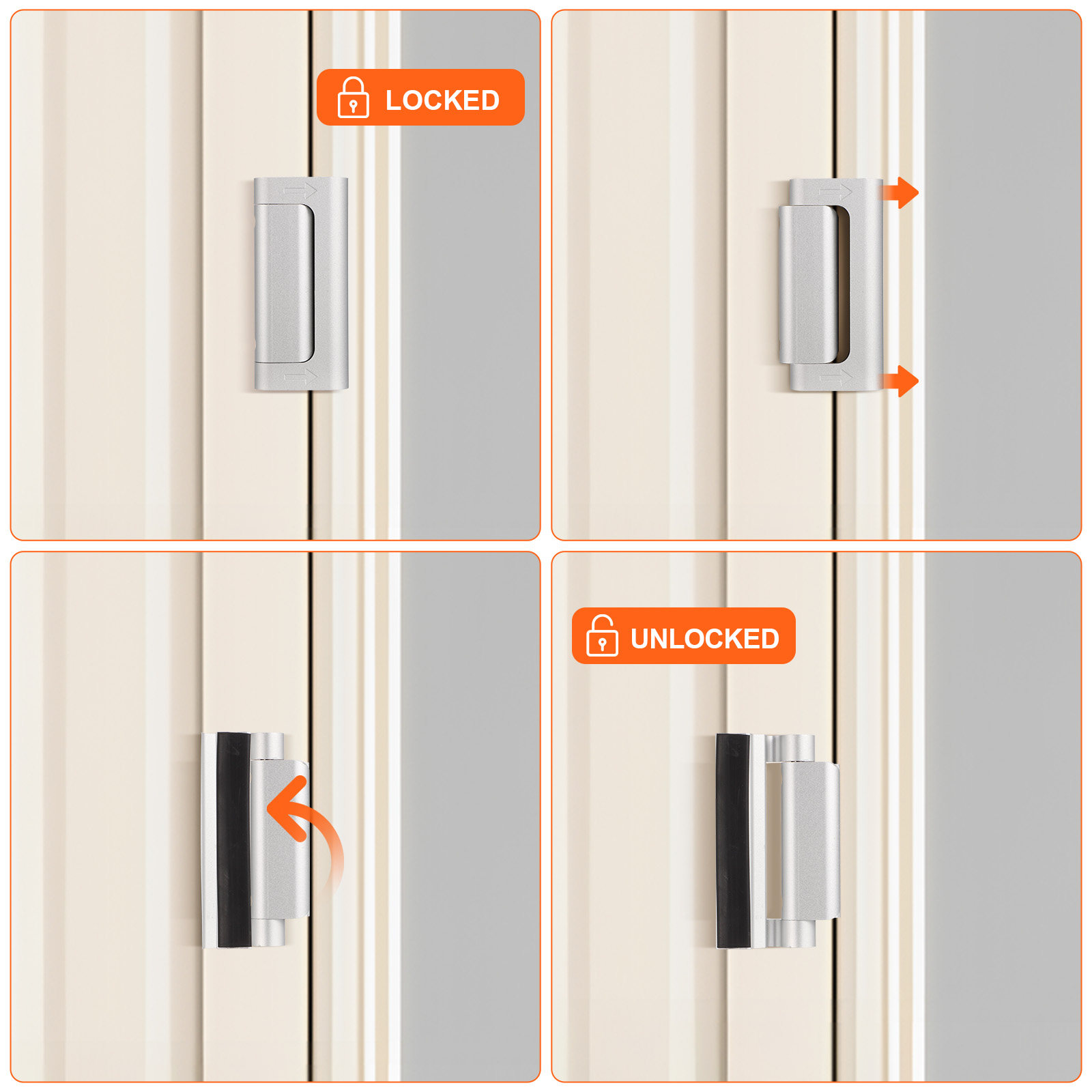 2Pcs Aluminum Alloy Safety Loc - огляд і ціна Home Security Door Reinforcement Lock
