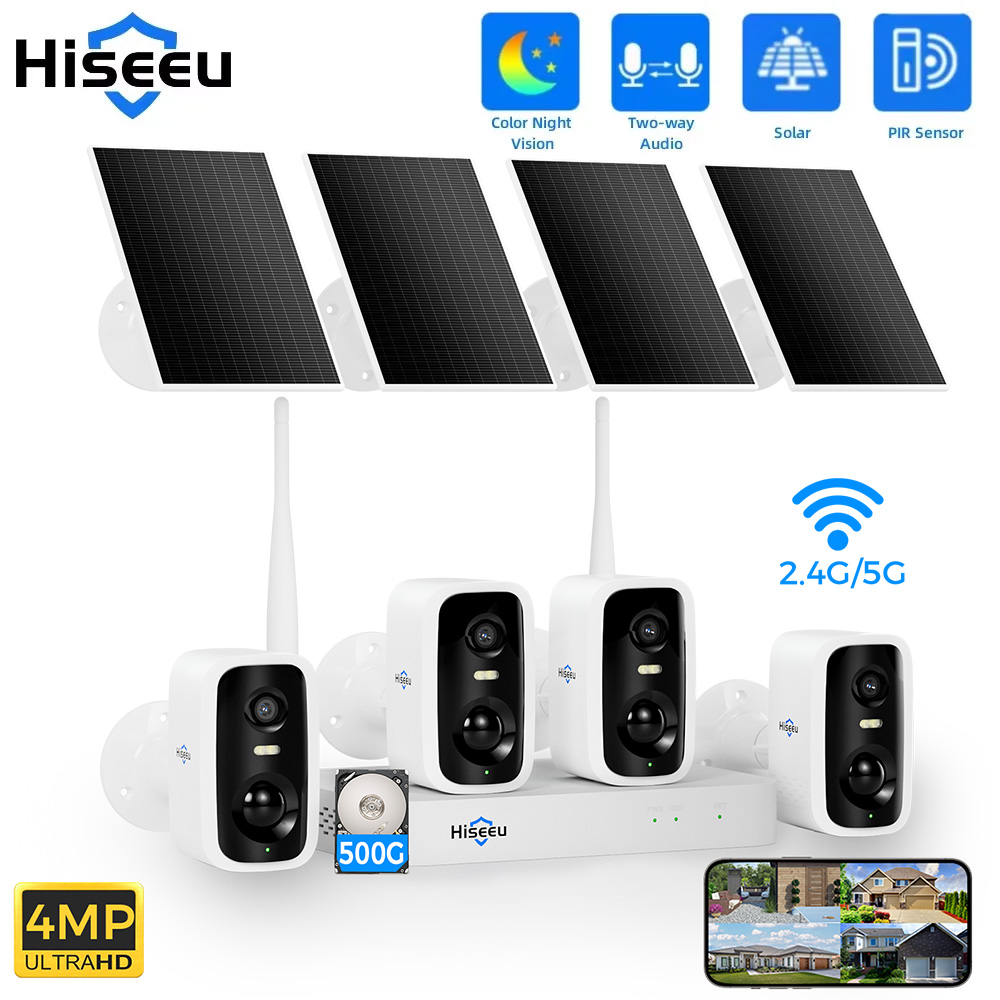 Hiseeu 10CH NVR 4MP WiFi Solar - огляд і ціна Home Security With Monitoring