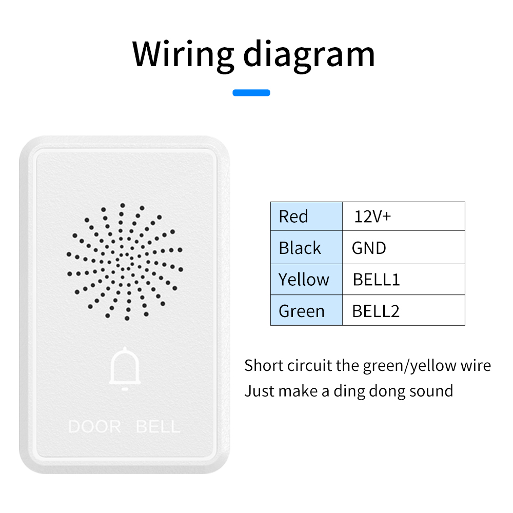 4Wire Wired Doorbell DC12V Acc - огляд і ціна Home Security Ring System